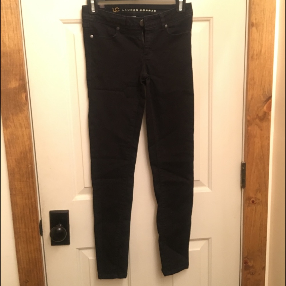 Lauren Conrad Black Straight Leg Jeans Size 0